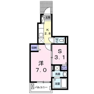 エスポワールI【1階】の間取り