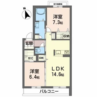 シャーメゾン初月II A棟【3階】の間取り