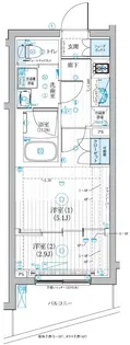 ブライズ二子新地【2階】の間取り