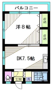 ハイツ梅の木【3階】の間取り