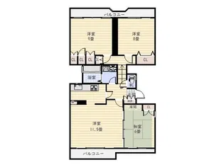 鴨池センチュリーハウスI棟【3階】の間取り