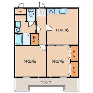 鎮西ビル【5階】の間取り