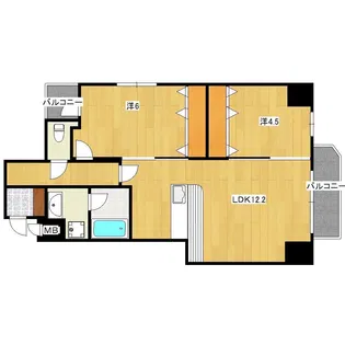 プラウド加治屋21【5階】の間取り