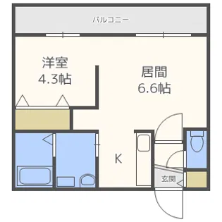 札幌レジデンス桑園【2階】の間取り