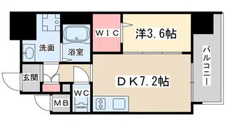 BPRレジデンス梅田西【13階】の間取り