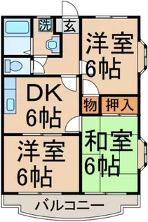 グランドール新町【2階】の間取り