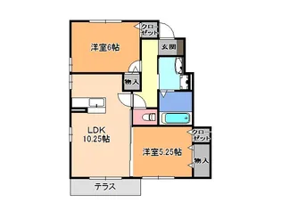 プレフェリートC【1階】の間取り