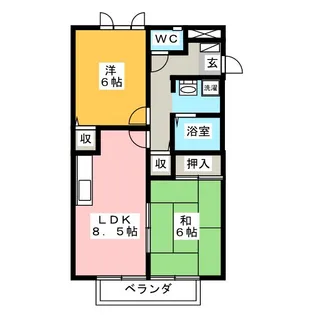 サンガーデンみちづか【2階】の間取り