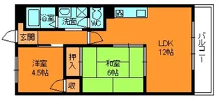 コーポ睦【4階】の間取り
