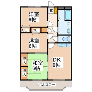 M・カルムマンション【1階】の間取り