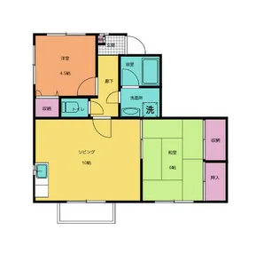 大分県大分市東浜1【アパート】の間取り