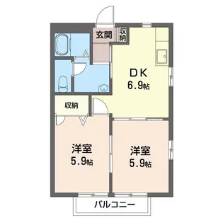 プリュニエ C【2階】の間取り