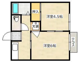 広島県広島市佐伯区八幡1【アパート】の間取り