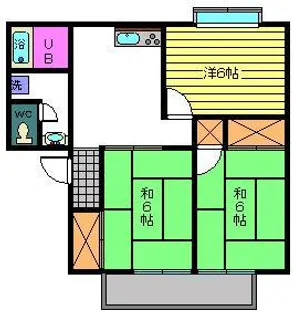 セジュールイシヤマA,B棟【2階】の間取り