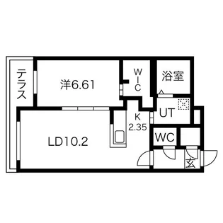 フォレスタ琴似【1階】の間取り