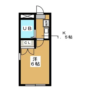 フラットフィールド【1階】の間取り