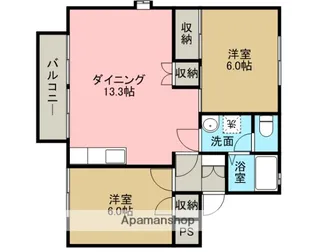 ドリームハイツB棟【1階】の間取り
