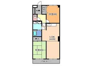 ヴィラパーシモン【4階】の間取り