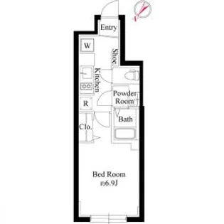 グローリオシェルト大崎【1階】の間取り