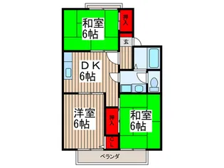 ディアコートC【2階】の間取り