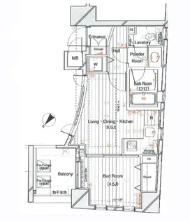 レックス赤坂レジデンス【9階】の間取り