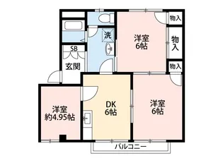 ルージュ1【2階】の間取り