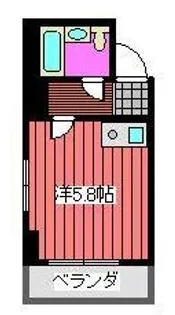 進正東大前コーポ【4階】の間取り