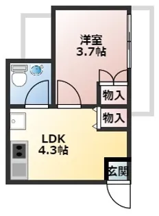 コーポたまき【3階】の間取り
