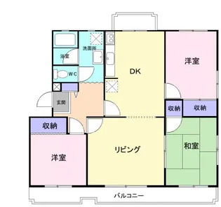 春日部グリーンコープD【4階】の間取り