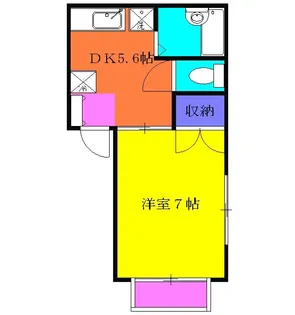 ホワイトウッドC【1階】の間取り