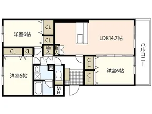 大和ガーデンコート1号棟【1階】の間取り