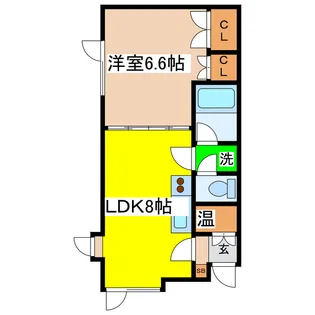 レジデンスマルカワ【2階】の間取り