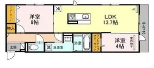 HKハイムI【1階】の間取り