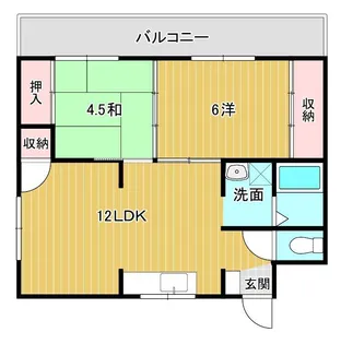 シティ住吉【2階】の間取り
