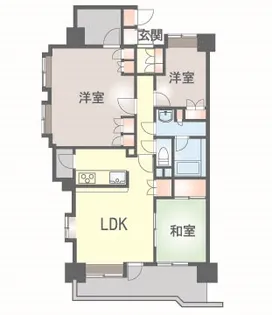 サンシティいわき駅前【6階】の間取り