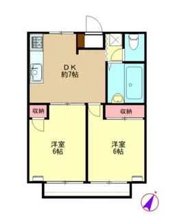小川ハイツ【2階】の間取り