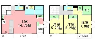 神奈川県藤沢市弥勒寺2【一戸建】の間取り