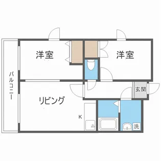 レイソル西町【4階】の間取り