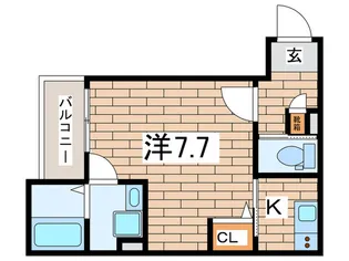 スーハイムかしわ台【1階】の間取り