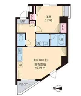 東京都墨田区太平1【マンション】の間取り