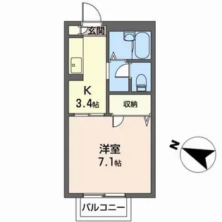 ジュネス山の寺II【2階】の間取り