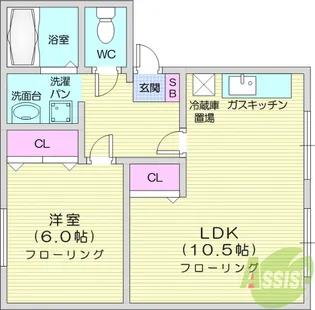 タウニー台原【2階】の間取り