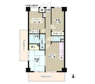 ナチュール三郷【3階】の間取り