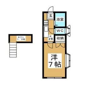 レジェール・ロゼ八乙女【1階】の間取り