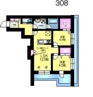 東京都足立区谷在家3【マンション】の間取り
