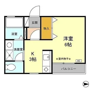 東京都国立市西2【アパート】の間取り