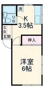 友愛ハイム【1階】の間取り