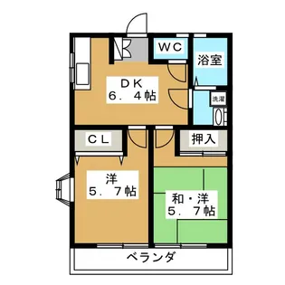 シャロム【2階】の間取り