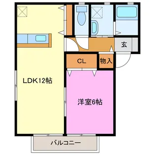静岡県浜松市中央区半田山5【アパート】の間取り