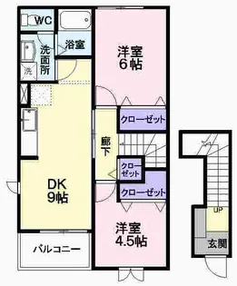 ア・ラ・モード II【2階】の間取り